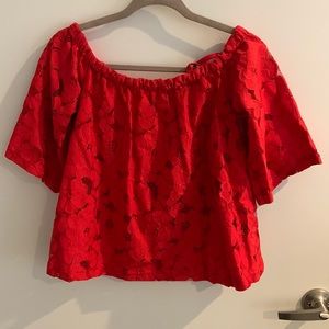 New with tags all off the shoulder red lace top from Jack by BB Dakota.